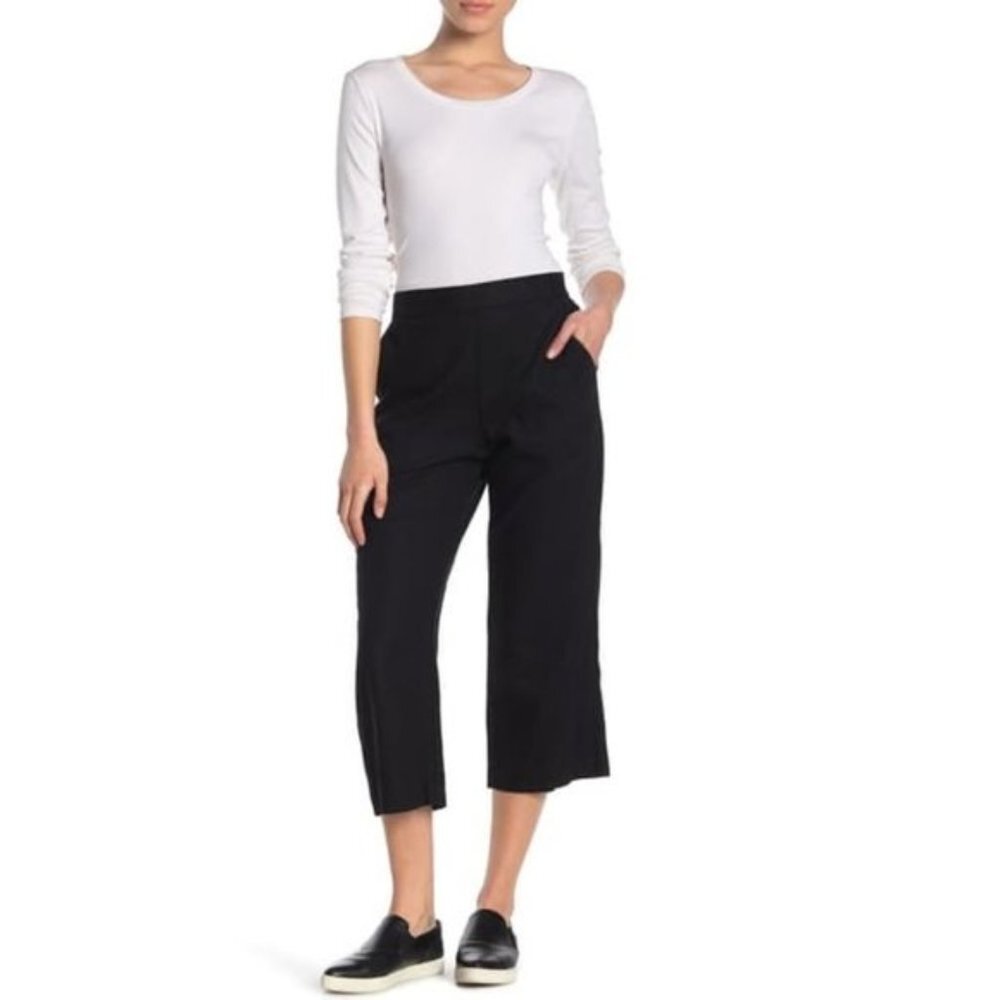 Caslon Linen Blend Wide Leg Crop Pants